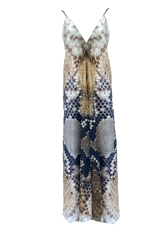 Xarracca Dress in Cobra print Silk Crepe