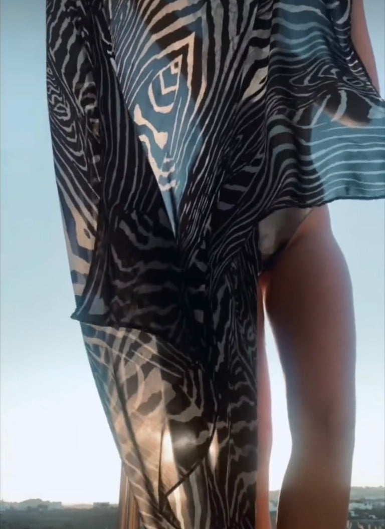 Silk Scarf in Moray Print