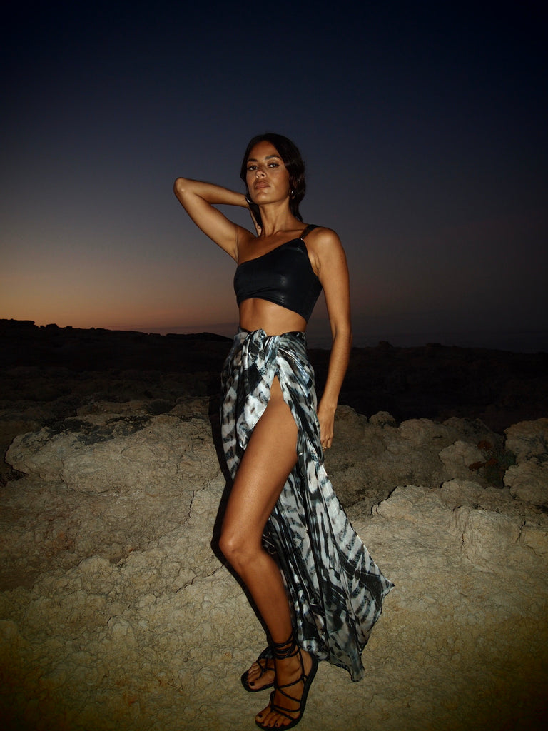 Phoenix Print Silk Sarong