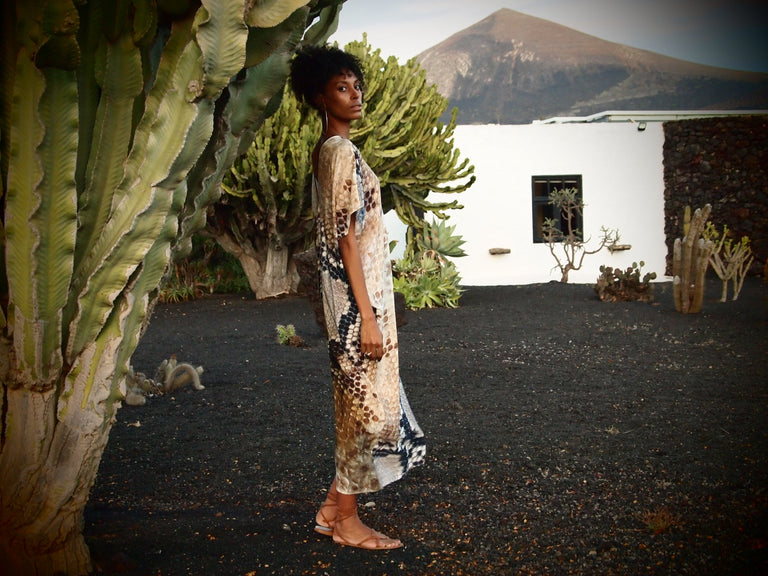 Cobra print - Boheme Silk Kaftan
