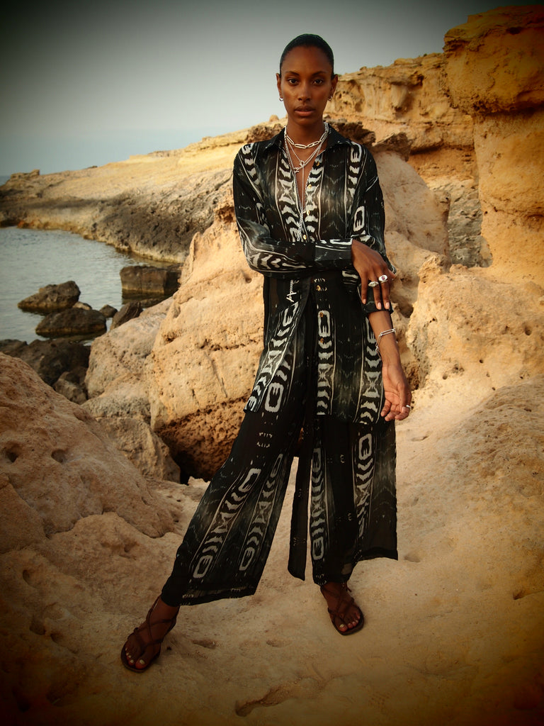 Silk Shirt in Pinea Print