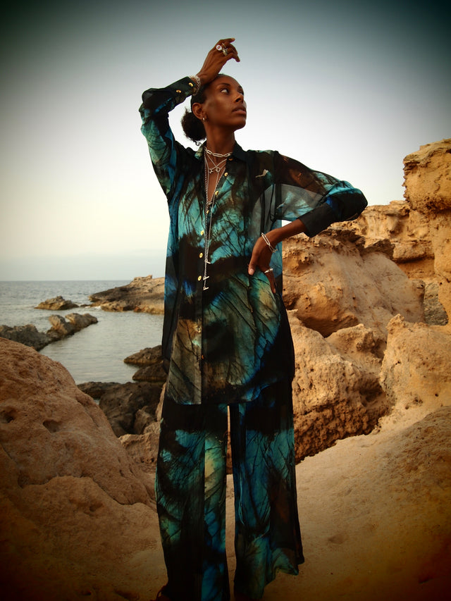 Silk Shirt in Schiller Print