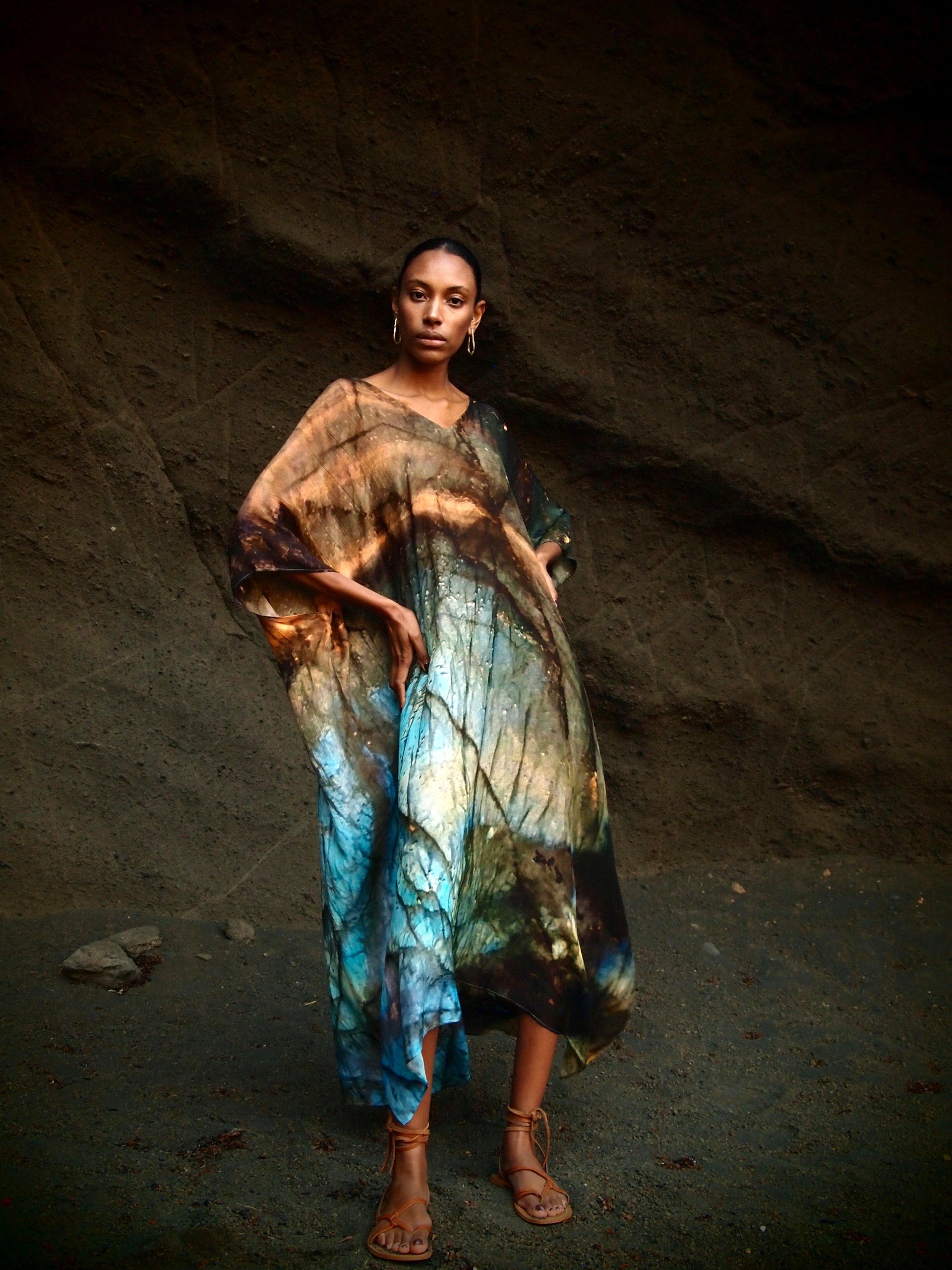 Silk Kaftan in Freya | Designer Resort Wear