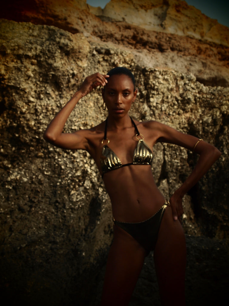 Gold Metallic Cher Hipster Briefs