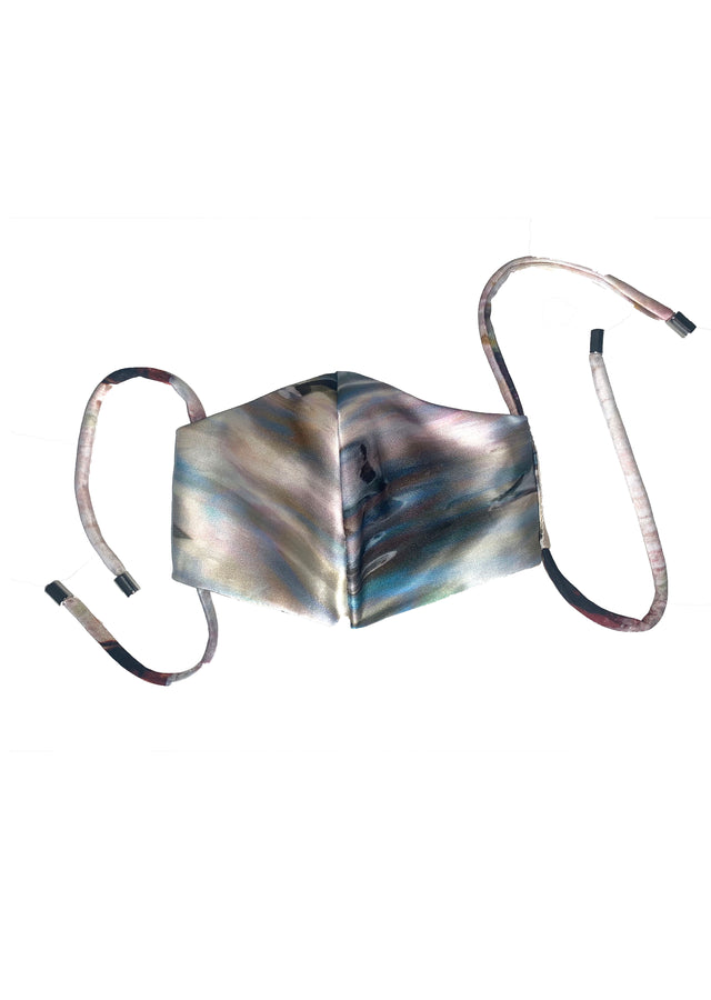 Silk Face Mask Iridescent Shell Print