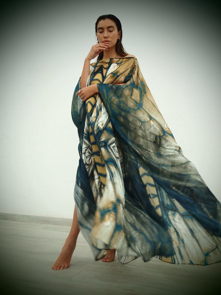 Zandra Silk Kaftan Freya print