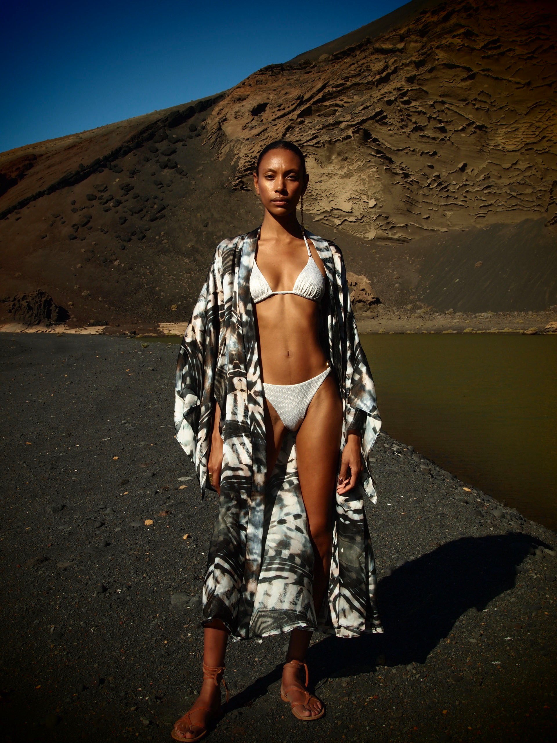 Phoenix print - Bedouin Silk Kimono