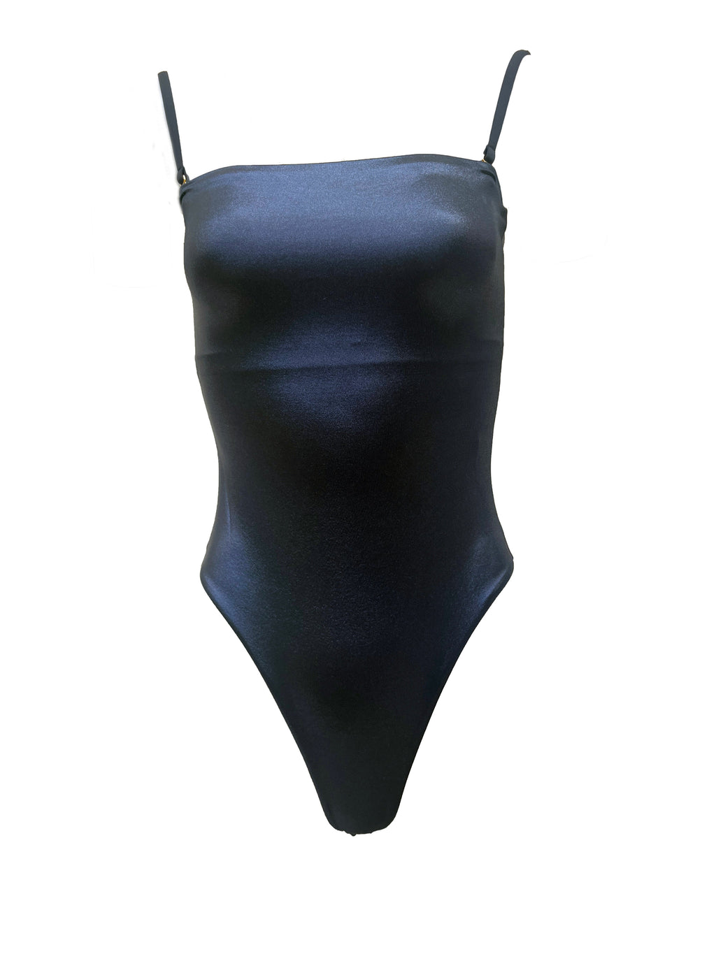 Bond Bandeau Swimsuit Metallic Navy