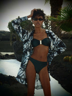 Brooke Bandeau Bikini Top - Metallic Pine green