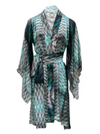 Bedouin Silk Kimono - Aqua Siren