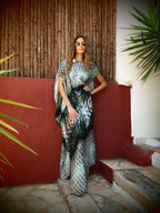 Cindy 3-Way Silk Kaftan - Aqua Siren