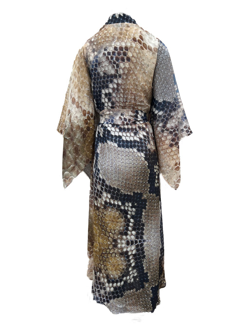 Bedouin Silk Kimono in Cobra print