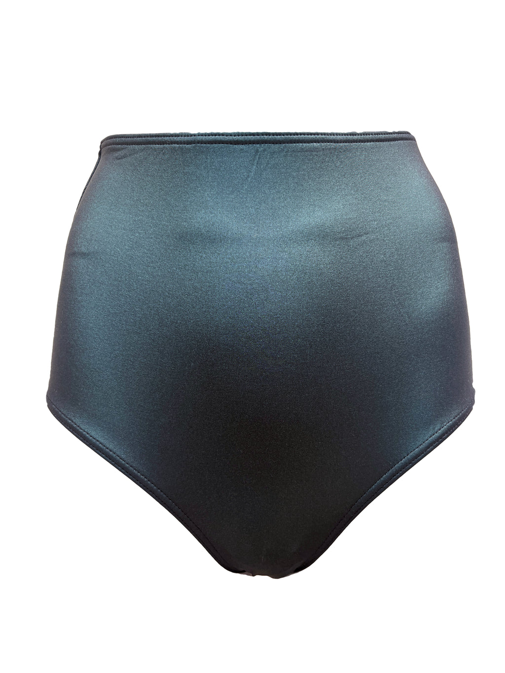 High-waist Briefs - Metallic Pine green