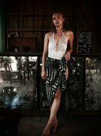 Silk Scarf in Moray Print
