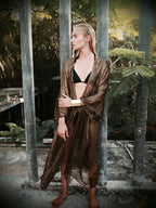 Vivian Silk Kimono Gold Metallic