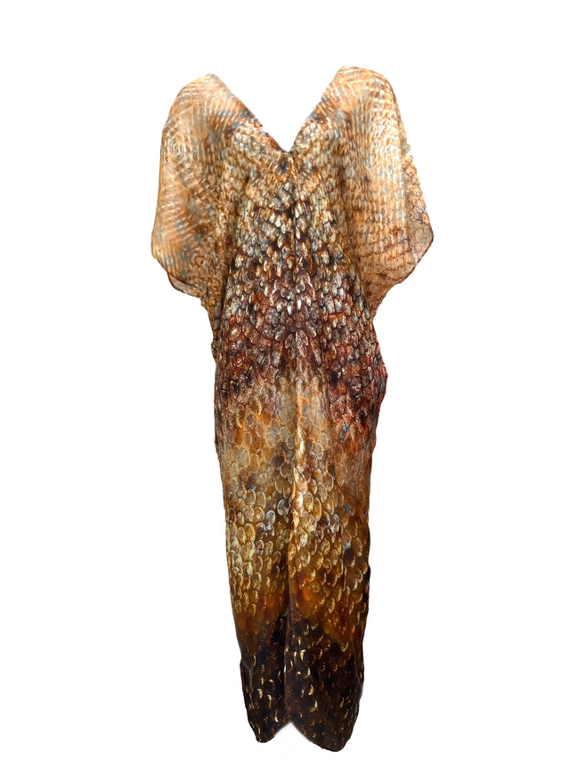Magma Siren print - Boheme Silk Kaftan