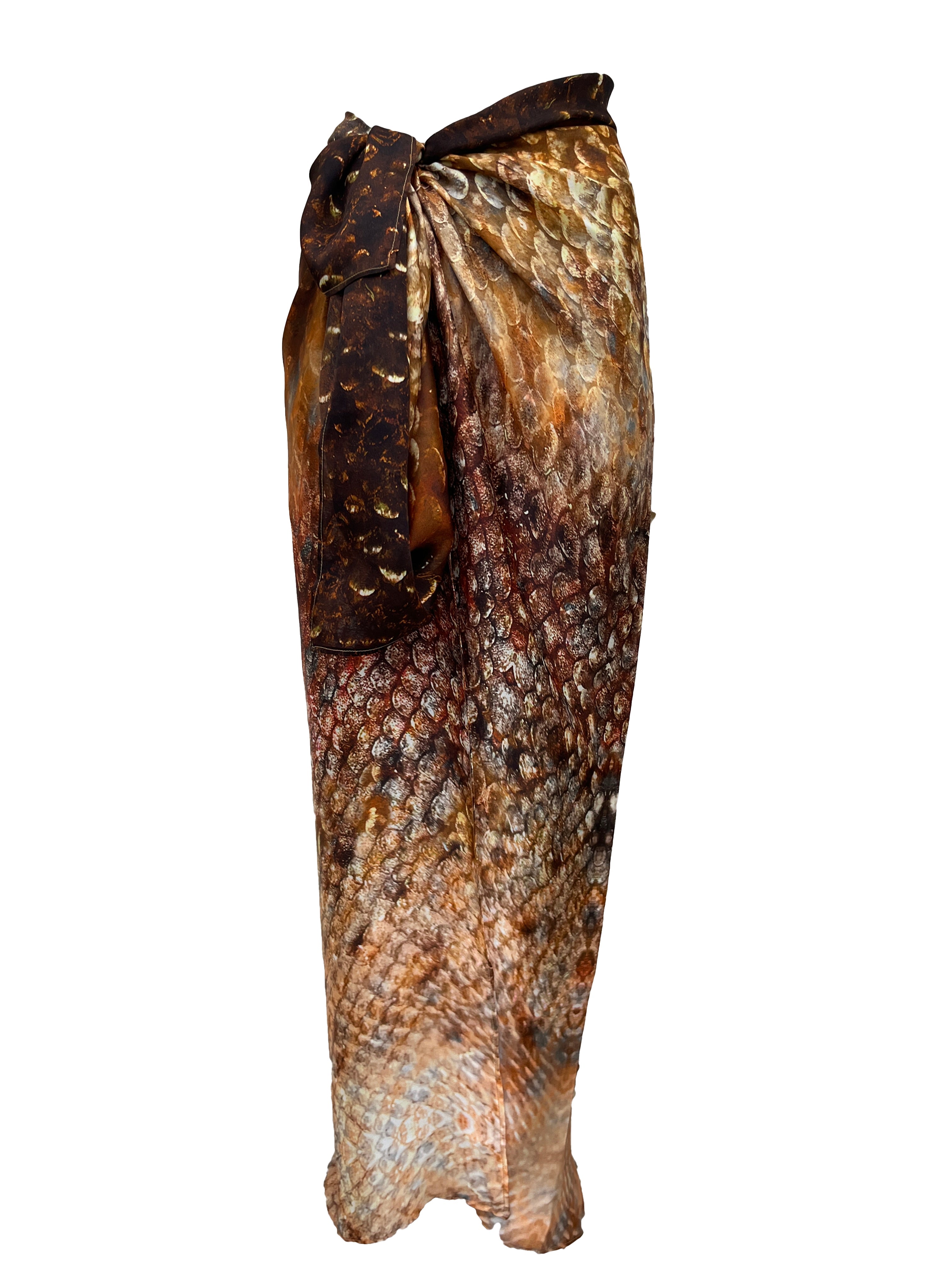 Magma siren Print Silk Sarong