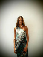 River tie Kaftan - Aqua Siren