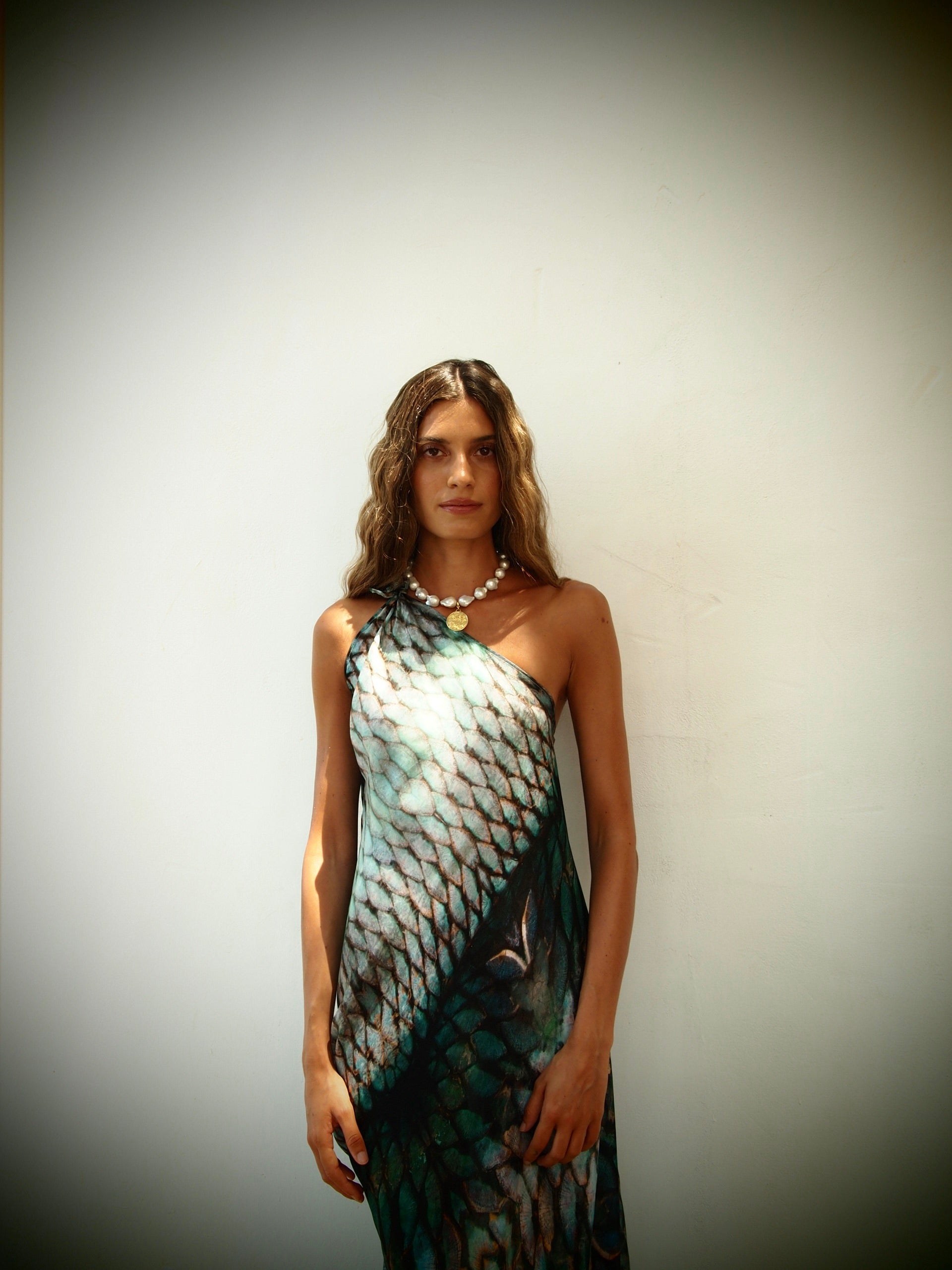 River tie Kaftan - Aqua Siren