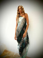 River tie Kaftan - Aqua Siren