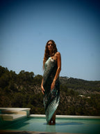 River tie Kaftan - Aqua Siren