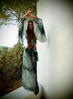 Lola Wrap Shirt -  Aqua Siren