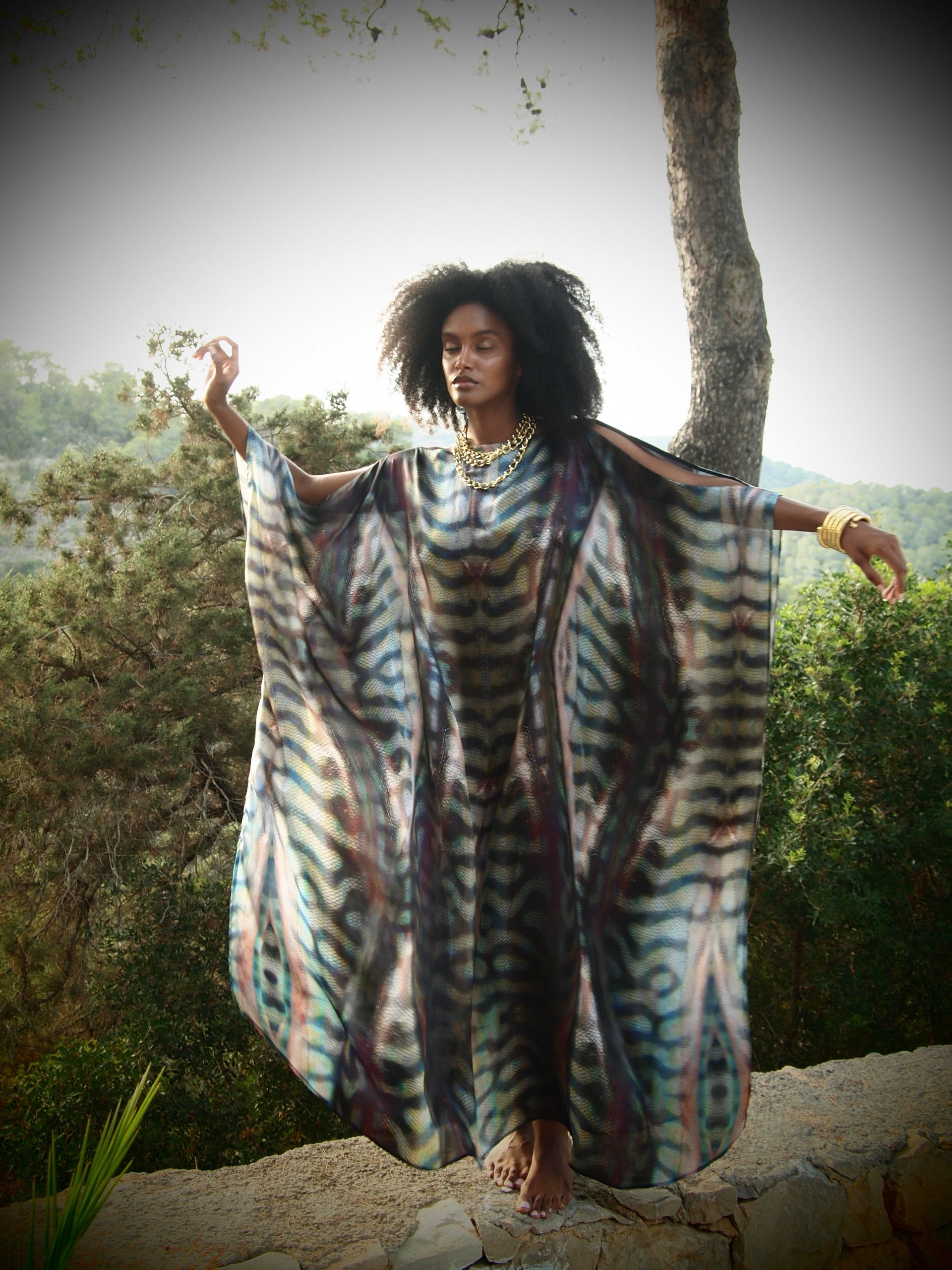 Zandra Silk Kaftan - Gaia Nuovo