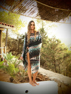 Cleopatra 2 Way Silk Kaftan in Gaia Nuovo