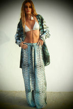 Elvis Wide legged Pants - Aqua Siren
