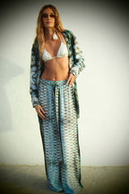 Elvis Wide legged Pants - Aqua Siren