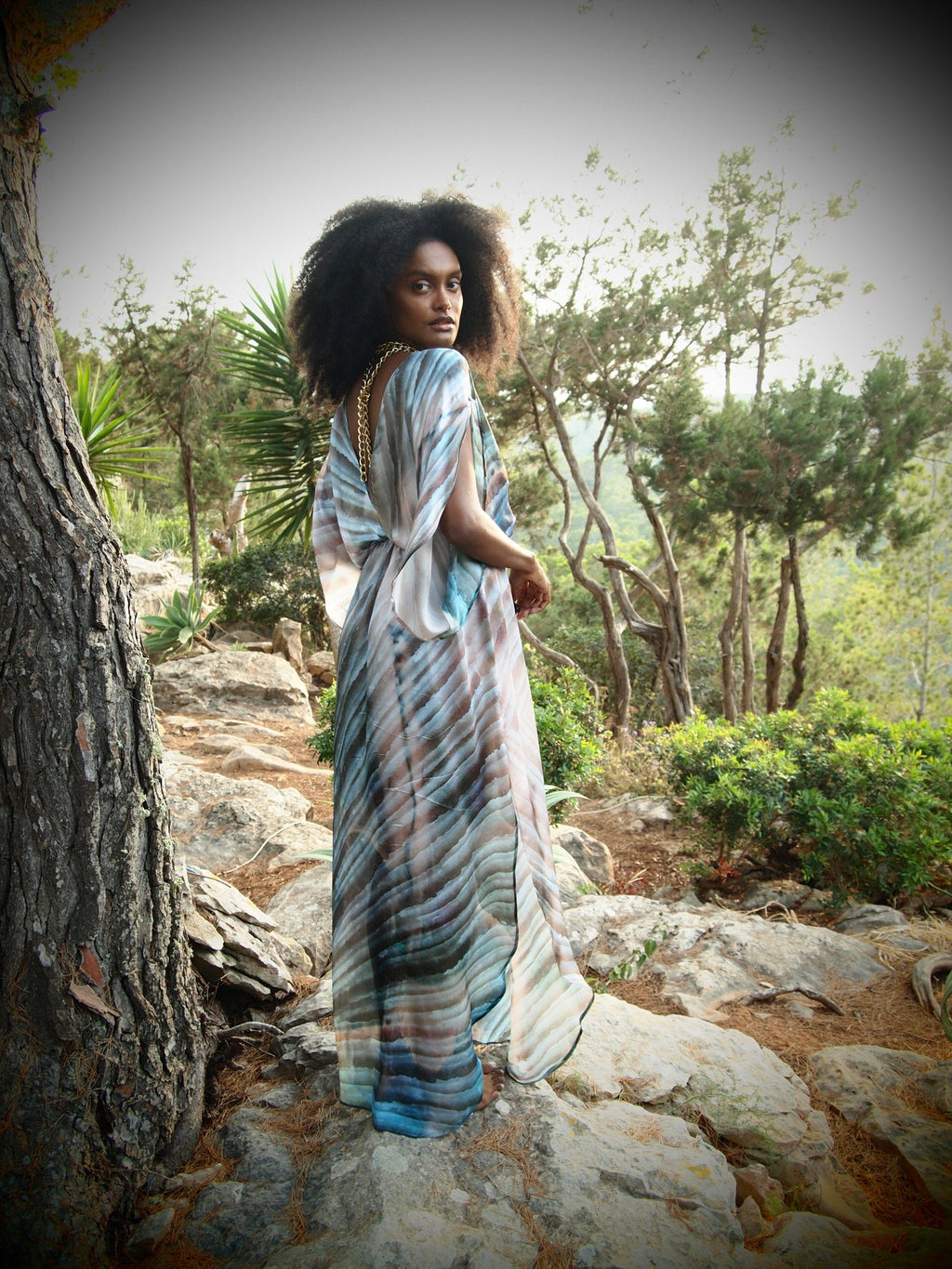 Venus Kaftan - Thalassa print