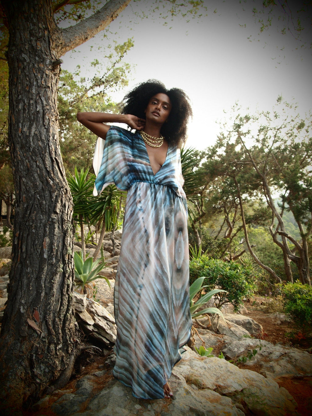 Venus Kaftan - Thalassa print