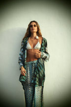 Elvis Wide legged Pants - Aqua Siren