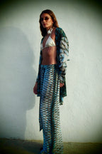 Elvis Wide legged Pants - Aqua Siren