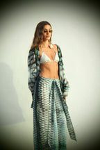 Elvis Wide legged Pants - Aqua Siren