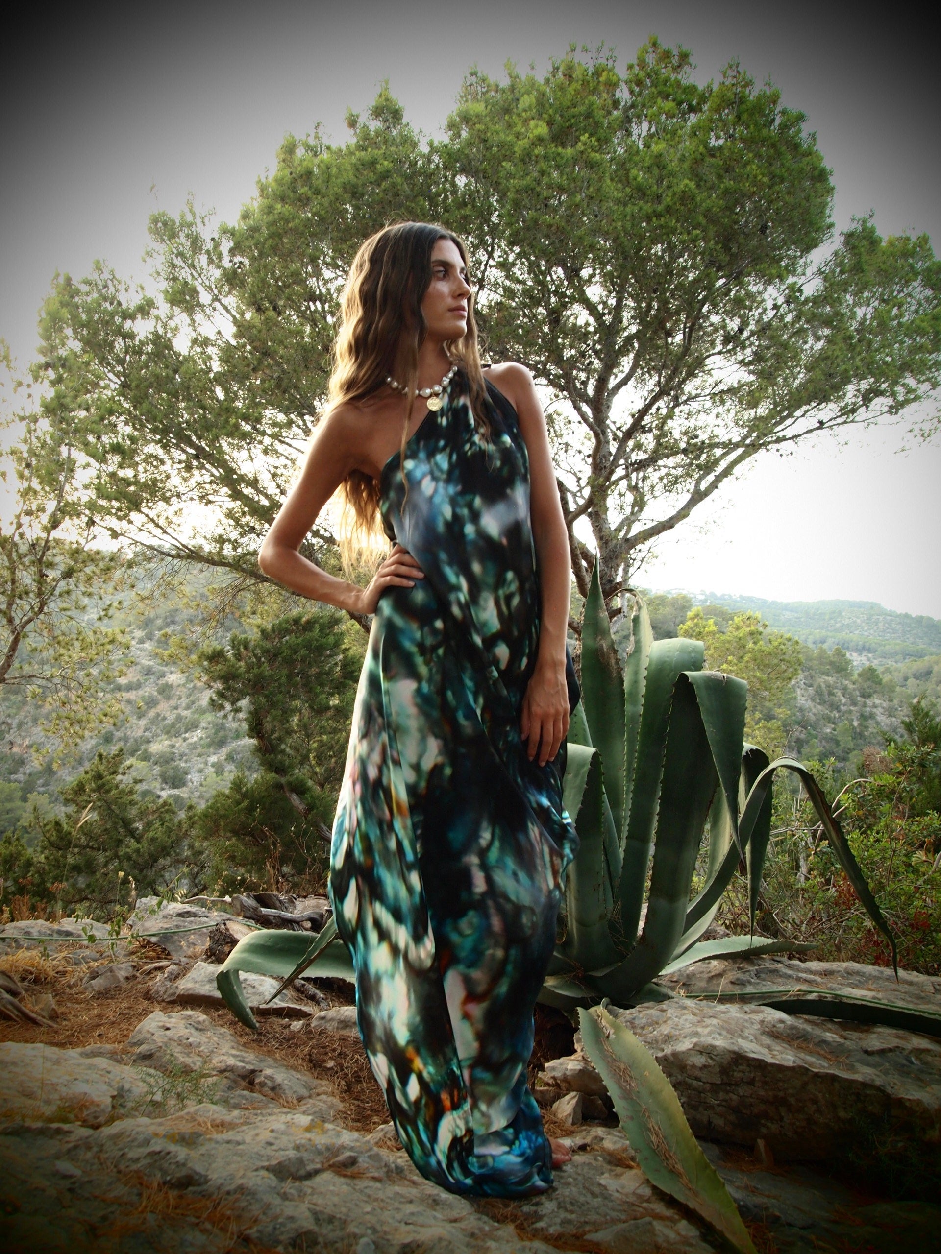 River tie Kaftan - Marrah print