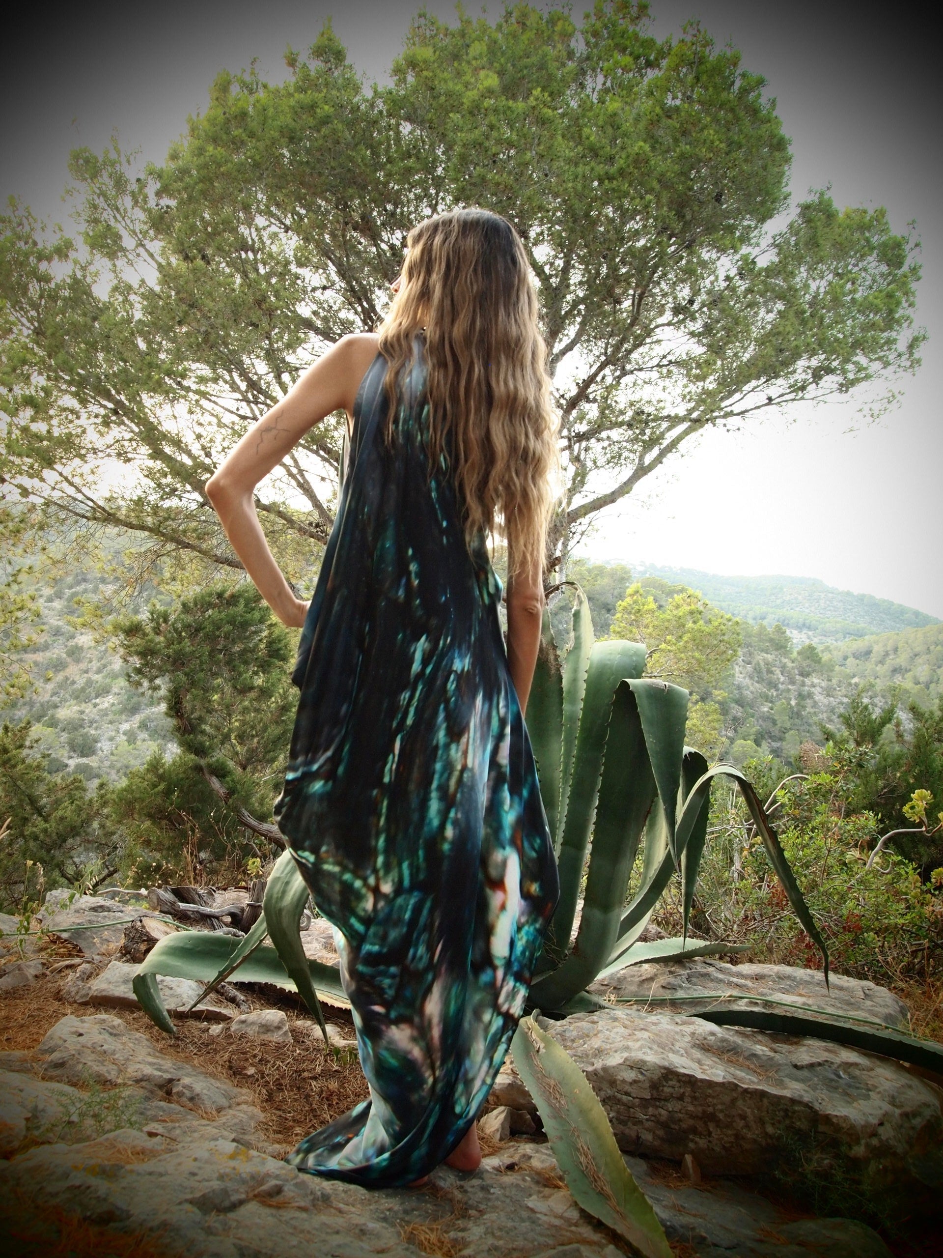 River tie Kaftan - Marrah print