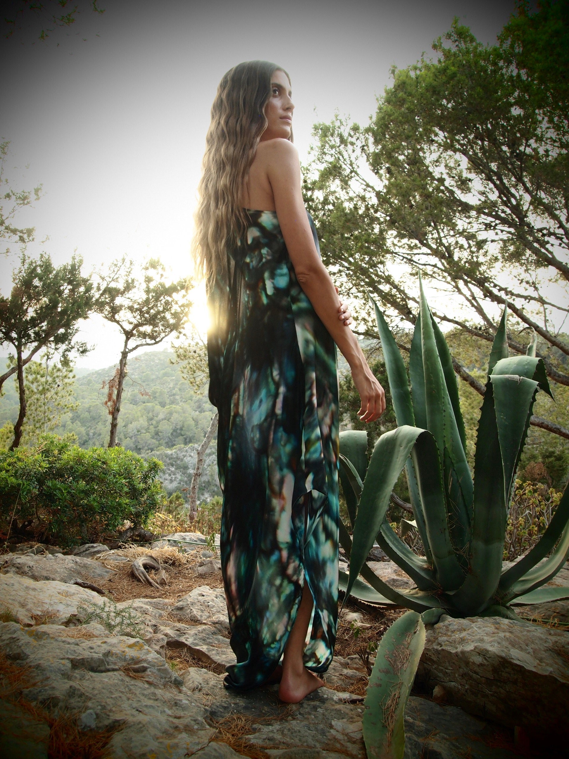 River tie Kaftan - Marrah print