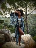 Bedouin Silk Kimono (Short) - Indigo Skylla