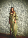 Metallic Venus Kaftan - Sage Green