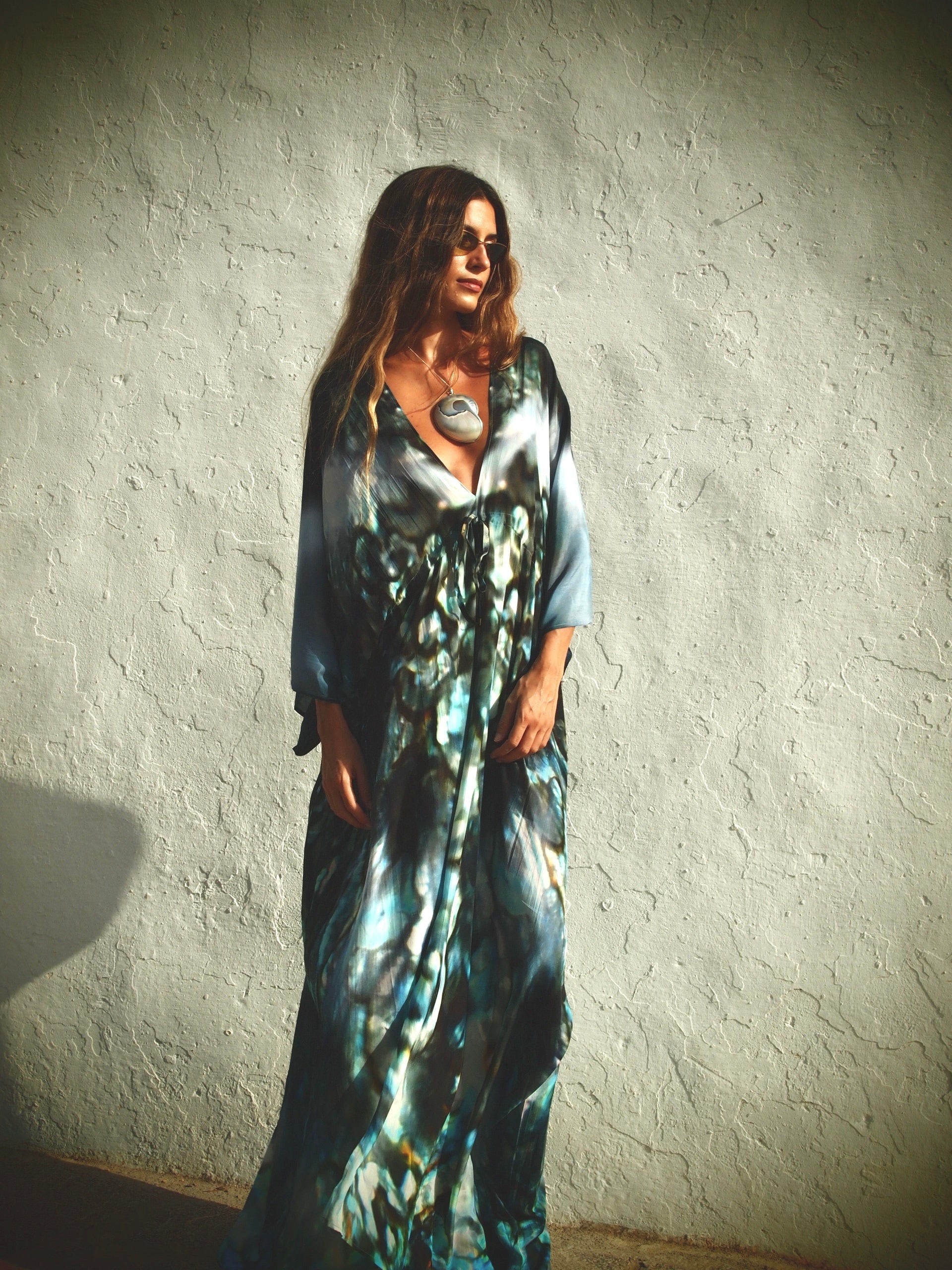 Isla Silk Kaftan - Marrah print