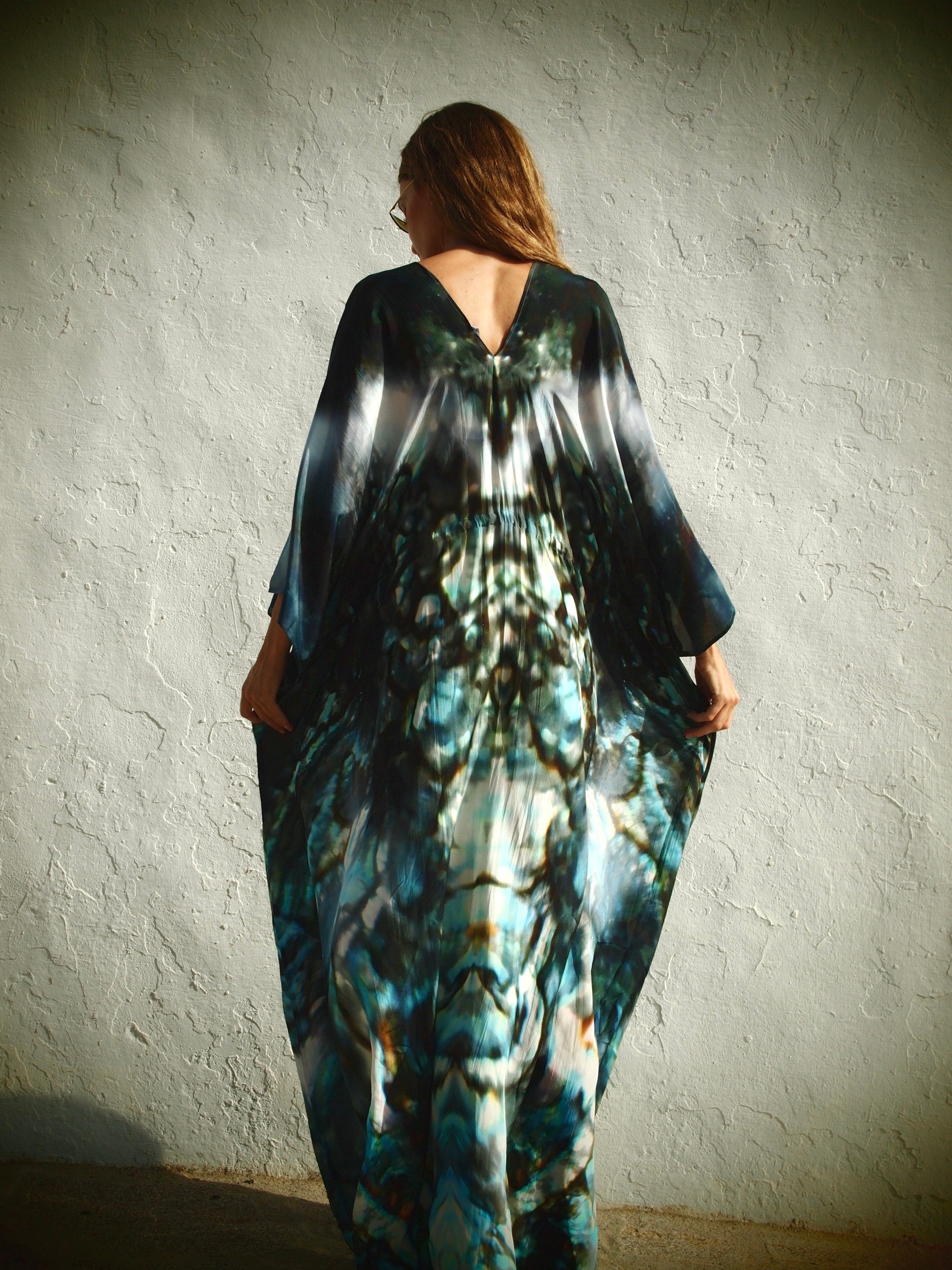 Isla Silk Kaftan - Marrah print