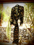 Bedouin Silk Kimono in Obsidian Print