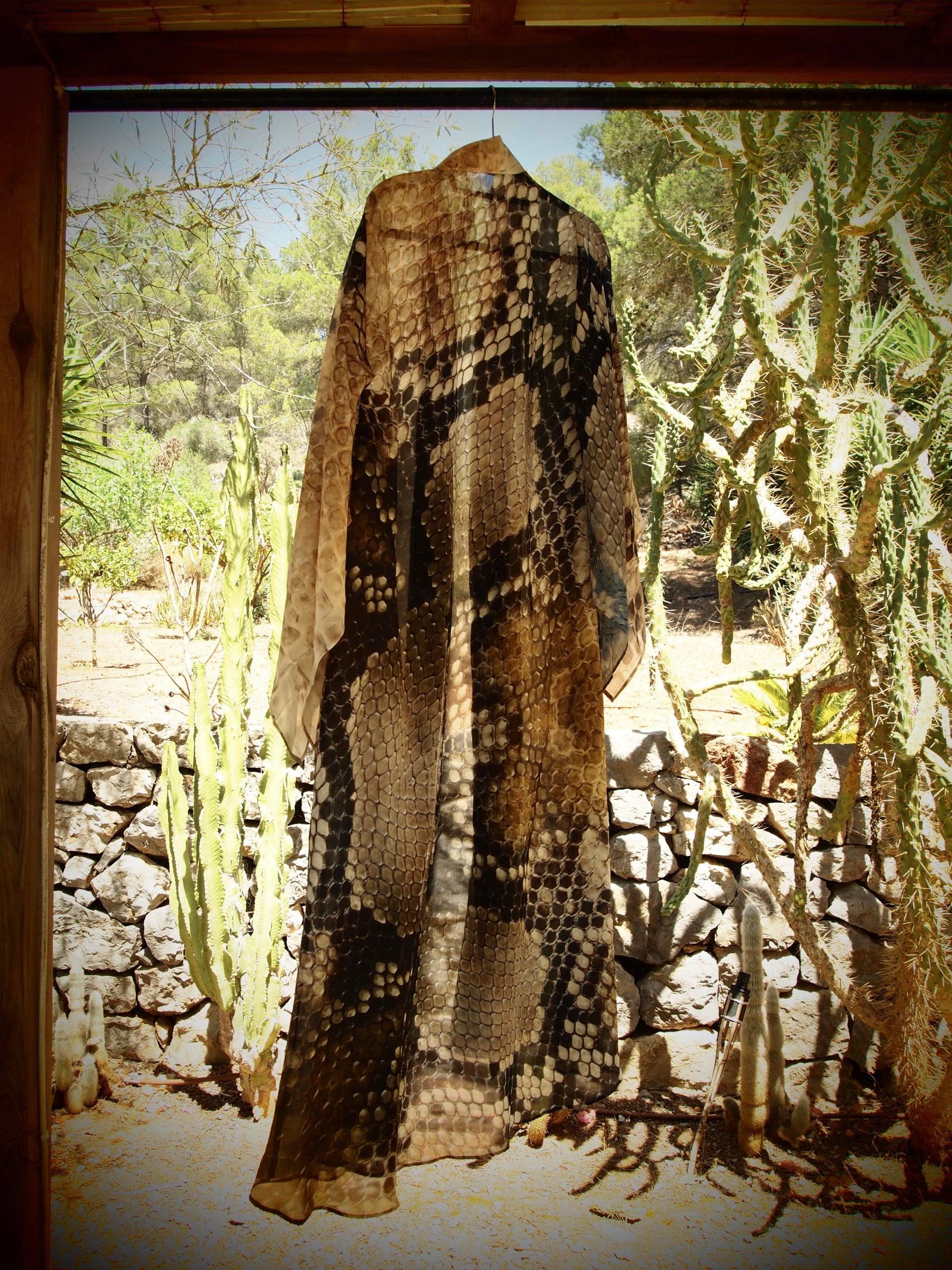 Bedouin Silk Kimono in Cobra print