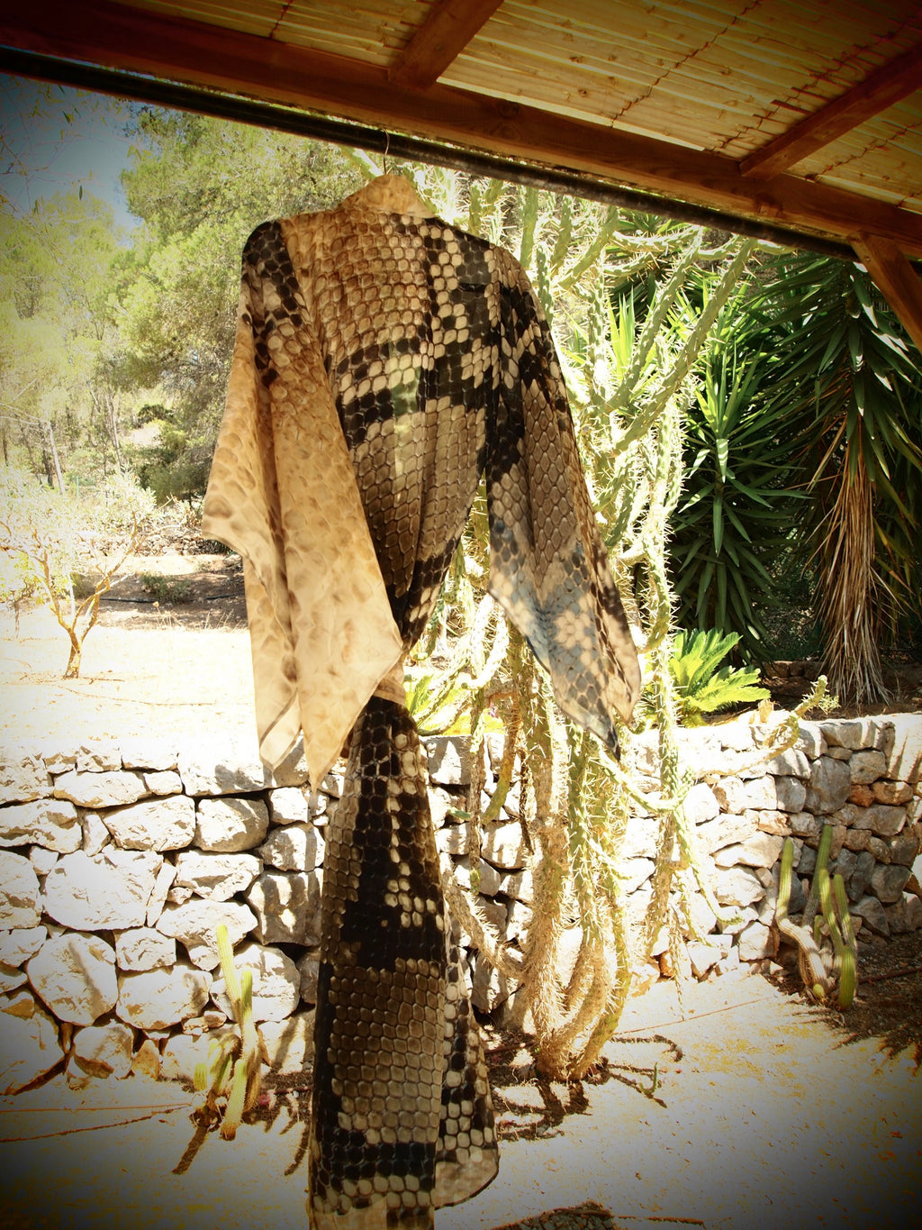 Bedouin Silk Kimono in Cobra print