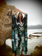 Isla Silk Kaftan - Marrah print