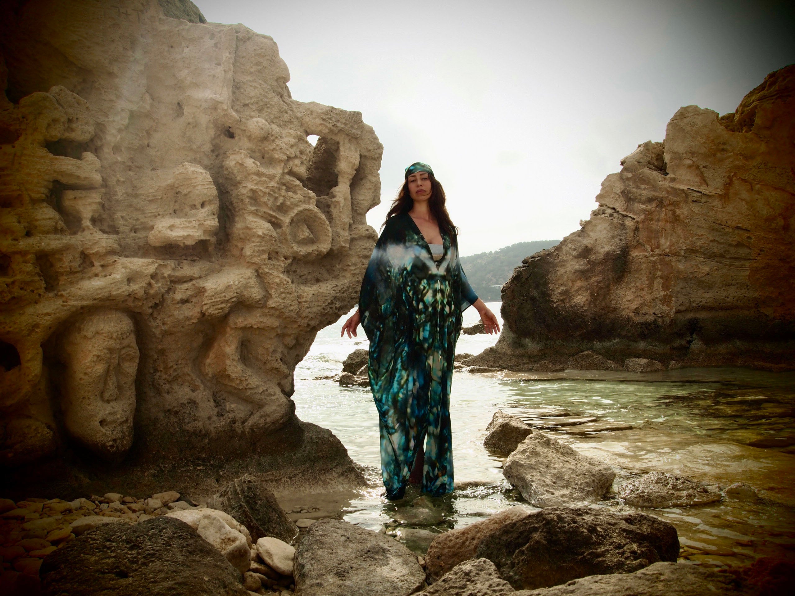 Isla Silk Kaftan - Marrah print