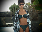 Brooke Bandeau Bikini Top - Metallic Pine green