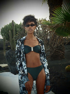 Cheeky Bikini Briefs - Metallic Pine green