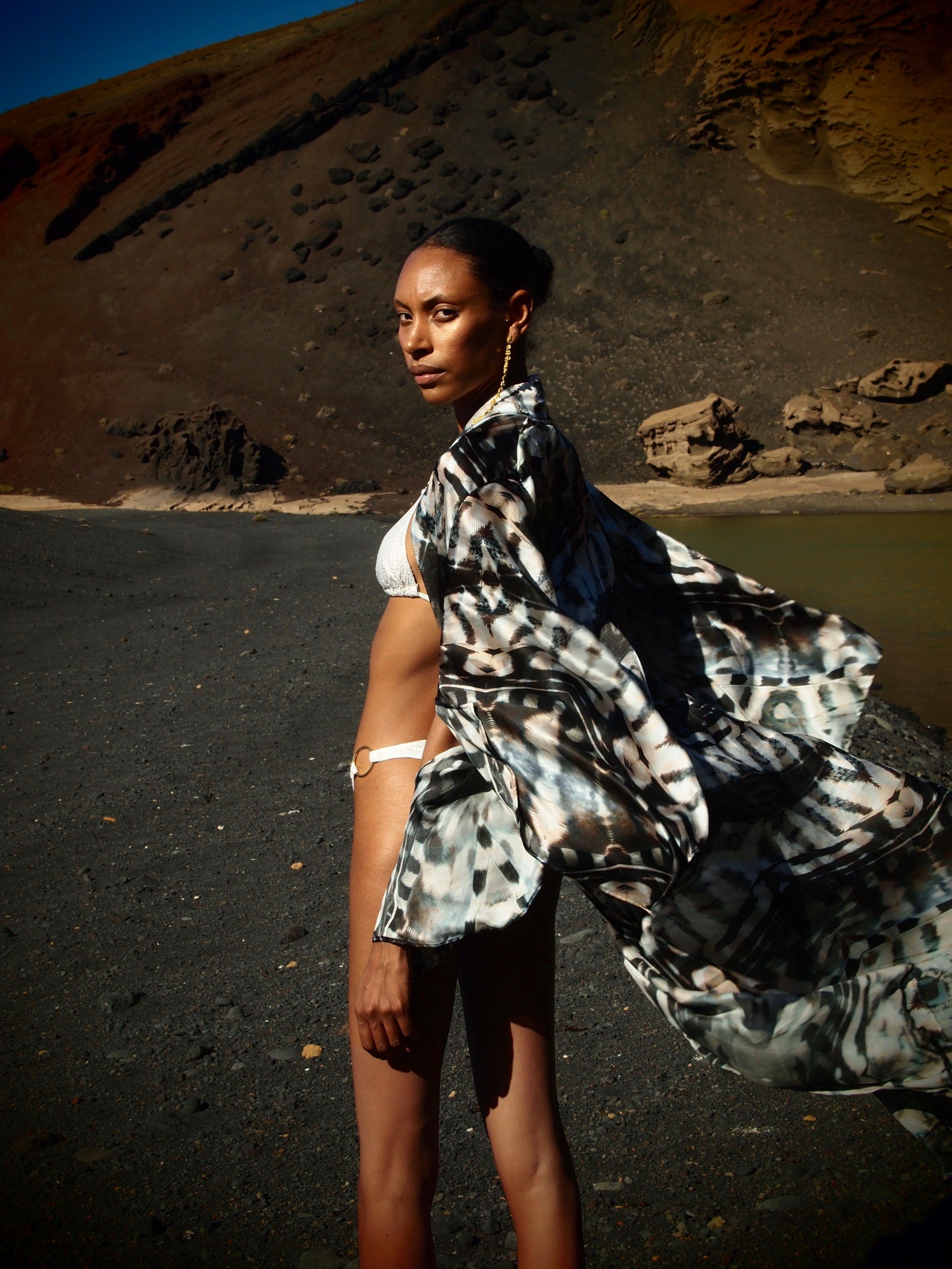 Phoenix print - Bedouin Silk Kimono